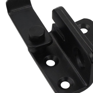 Zatrzask do bramy przesuwnej Flip Latch do okna, czarny, lewy, otwarty