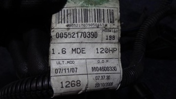 INSTALACE SVAZEK MOTORU 00552170390 LANCIA DELTA 3 III 1.6 M-JET 08-14R.