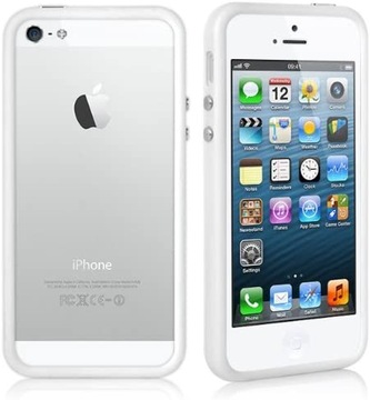 Etui IPHONE 5 / 5S BUMPER BIAŁY BOKI PRZEŹROCZYSTE