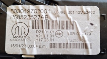 JEEP WRANGLER JL 21 22 23 PŘÍSTROJOVÁ DESKA BUDÍKY EVROPA BENZÍN