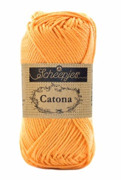 Włóczka Scheepjes Catona 411 50g słodka pomarańcza