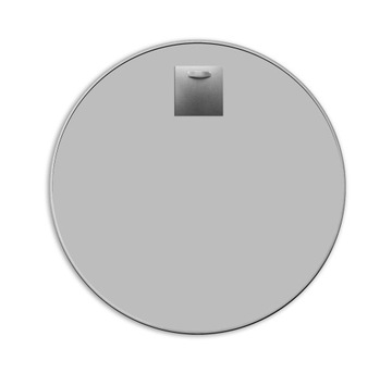 LUSTRO SREBRNE OKRĄGŁE 80 WĄSKA ALUMINIOWA RAMA LOFT