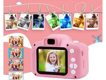 DZIECIĘCY Aparat cyfrowy dla dzieci z grami kamera gry kotek AKU USB