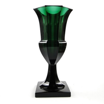 S5C UNIKAT Moser - szmaragdowy wazon ART DECO UNIKAT