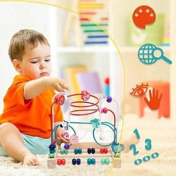 ДЕРЕВЯННЫЙ ЛАБИРИНТ МОНТЕССОРИ, БОЛЬШАЯ ПЕТЛЯ С ЖИВОТНЫМИ