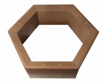 Półka ścienna plaster miodu heksagon z WPC 30x10