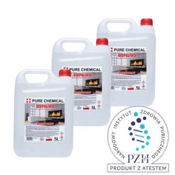 BIOPALIWO DO KOMINKA PALIWO Z ATESTEM (15L) 3x 5L