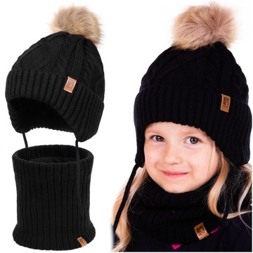 КОМПЛЕКТ ДЕТСКАЯ ЗИМНЯЯ ШАПКА, ЮБКА, ДЛЯ МАЛЬЧИКОВ И ДЕВОЧЕК С УТЕПЛИТЕЛЕМ