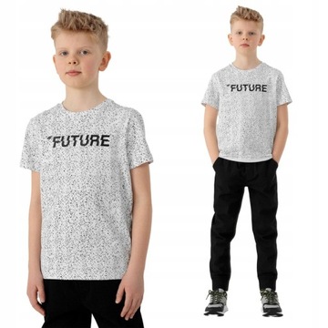 KOSZULKA CHŁOPIĘCA 4F T-SHIRT BAWEŁNA 122