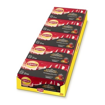 Zestaw Lipton herbata czarna ekspresowa ENGLISH BREAKFAST 5x50 torebek