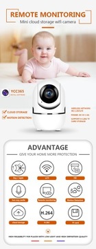 ВРАЩАЮЩАЯСЯ НА 360° КАМЕРА ВНУТРИ Wi-Fi FULL HD 1280P