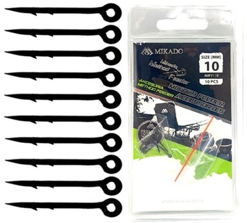 Mikado Igły igiełki PERFECT SPIKE do przynęt 10mm 10 sztuk method feeder