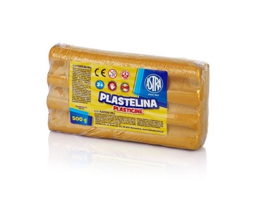 Plastelina szkolna Astra 0,5kg ZŁOTA 303117014