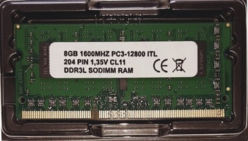 PAMIĘĆ RAM 8GB 1600MHZ DDR3L DO LAPTOPA NOWA 1,35V