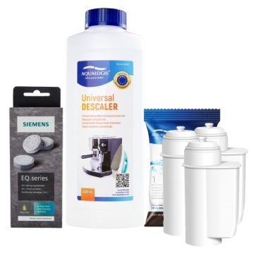 3x Al-Inte filtr pro kávovar Bosch univerzální odvápňovač 0,5 l tablety