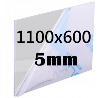 PLEKSI / PLEXI / PLEKSA / PLEXA na wymiar 110cm x 60cm 5mm PŁYTA BEZBARWNA