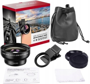 .ZESTAW 2W1 OBIEKTYW DO TELEFONU MAKRO SZEROKOKĄTNY..