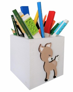 ORGANIZER PRZYBORNIK POJEMNIK NA KREDKI Z IMIENIEM