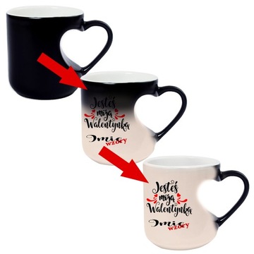Kubek na walentynki Magiczny z nadrukiem foto prezent dla zakochanych