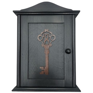 Шкаф для ключей, черная деревянная маленькая шкатулка для ключей, шкатулка для ключей