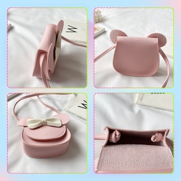 Розовая женская розовая сумка с бантом Princess Mouse для девочек