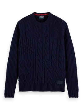 Scotch & Soda Sweter 169257 Granatowy Regular Fit