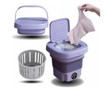 Портативная мини-складная стиральная машина Purple Tourist 8л со сливной корзиной 12В
