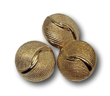 GUZIK metalowy OZDOBNY 2,2cm złoty 1szt.