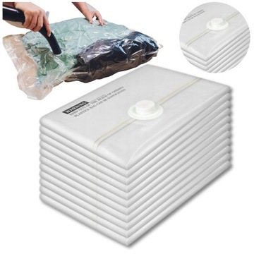 Worek próżniowy na ubrania odzież pościel MOCNE ZESTAW 12 sztuk 4 rozmiary