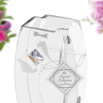 Хрустальная ваза XL 32 см ГРАВИРОВКА КОНЕЦ ГОДА