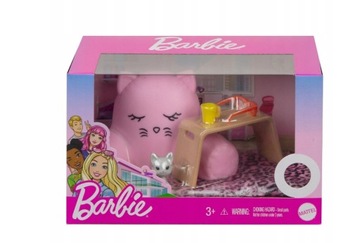 Barbie Zwierzątko kotek + akcesoria do domku Odpoczynek