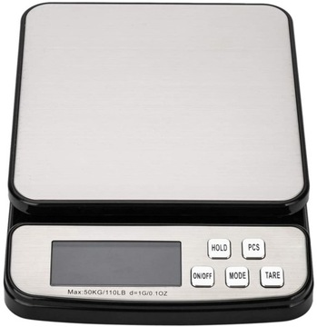 Mała Waga 50kg/1g Liczenie Sztuk Listy Paczki Uni