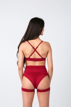 Spodenki do pole dance z paskami Rev Activ S