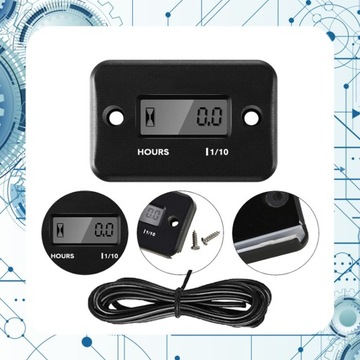 Счетчик моточасов двигателя 2T/4T газонокосилка мотоцикл водонепроницаемый