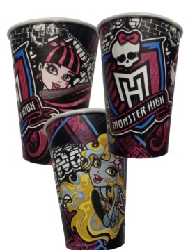 Набор Monster High тарелки чашки наклейки татуировки свечи дни рождения