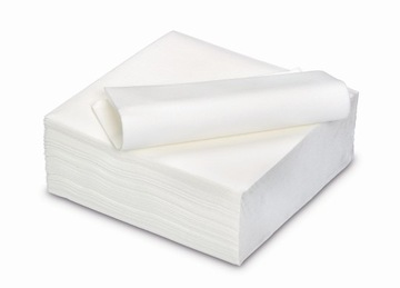 Serwetki Fizelinowe AIRLAID 40x40 białe 50 szt