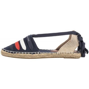 Buty Espadryle Damskie Tommy Hilfiger Flat T3A7-33280 Blue Granatowe