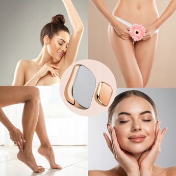 БЕЗБОЛЕЗНЕННЫЙ ДЕПИЛЯТОР ДЛЯ УДАЛЕНИЯ ВОЛОС ОТшелушивающий кристаллический ластик РУЧНОЙ