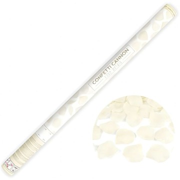 Tuba strzelająca PŁATKAMI róż 80 KREMOWE płatki