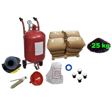 МОБИЛЬНЫЙ СИФОН ПЕСКОСТРОЙКА 38 Л + АБРАЗИВ 25 кг