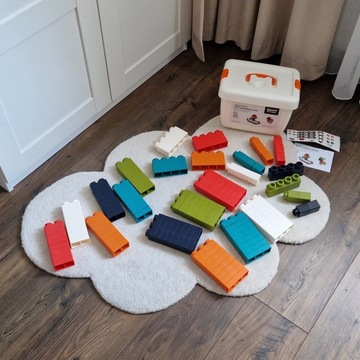 Большой набор мягких кубиков, 128 штук.