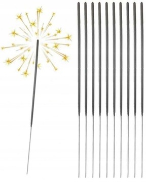 Холодные бенгальские огни фейерверк - 25 см, 10 шт.