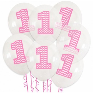 BALONY TRANSPARENTNE - JEDYNKI na Urodziny ROCZEK