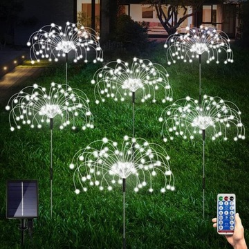 4x САДОВАЯ СОЛНЕЧНАЯ ЛАМПА С ДИСТАНЦИОННЫМ УПРАВЛЕНИЕМ 480LED ОДУВШИНЫ ФЕЙЕРВЕРК УКРАШЕНИЕ + ДИСТАНЦИОННОЕ УПРАВЛЕНИЕ
