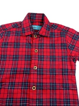 Рубашка в красную клетку для мальчика 92