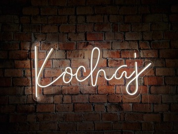 NEON Napis - napis Kochaj