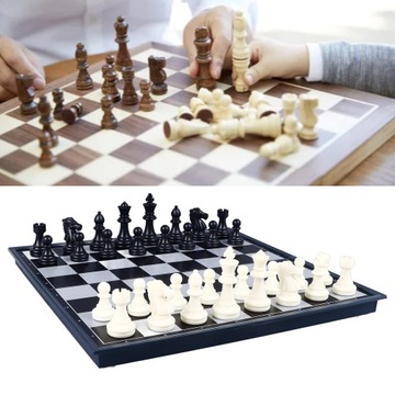 Набор магнитных шахмат 3 в 1, портативная складная пластиковая шахматная доска в