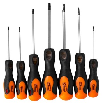 ZESTAW ŚRUBOKRĘTY WKRĘTAKI TORX T6-T30 MAGNES 7SZT