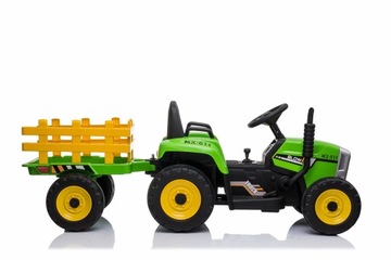 ТРАКТОР С АККУМУЛЯТОРНЫМ ПРИЦЕПОМ 2x ДВИГАТЕЛЯ ПУЛЬТ ДИСТАНЦИОННОГО УПРАВЛЕНИЯ USB СВЕТОВЫЕ МЕЛОДИИ