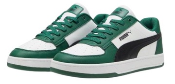 Buty sportowe z eko skóry PUMA Sneakersy sznurowane zielone 39